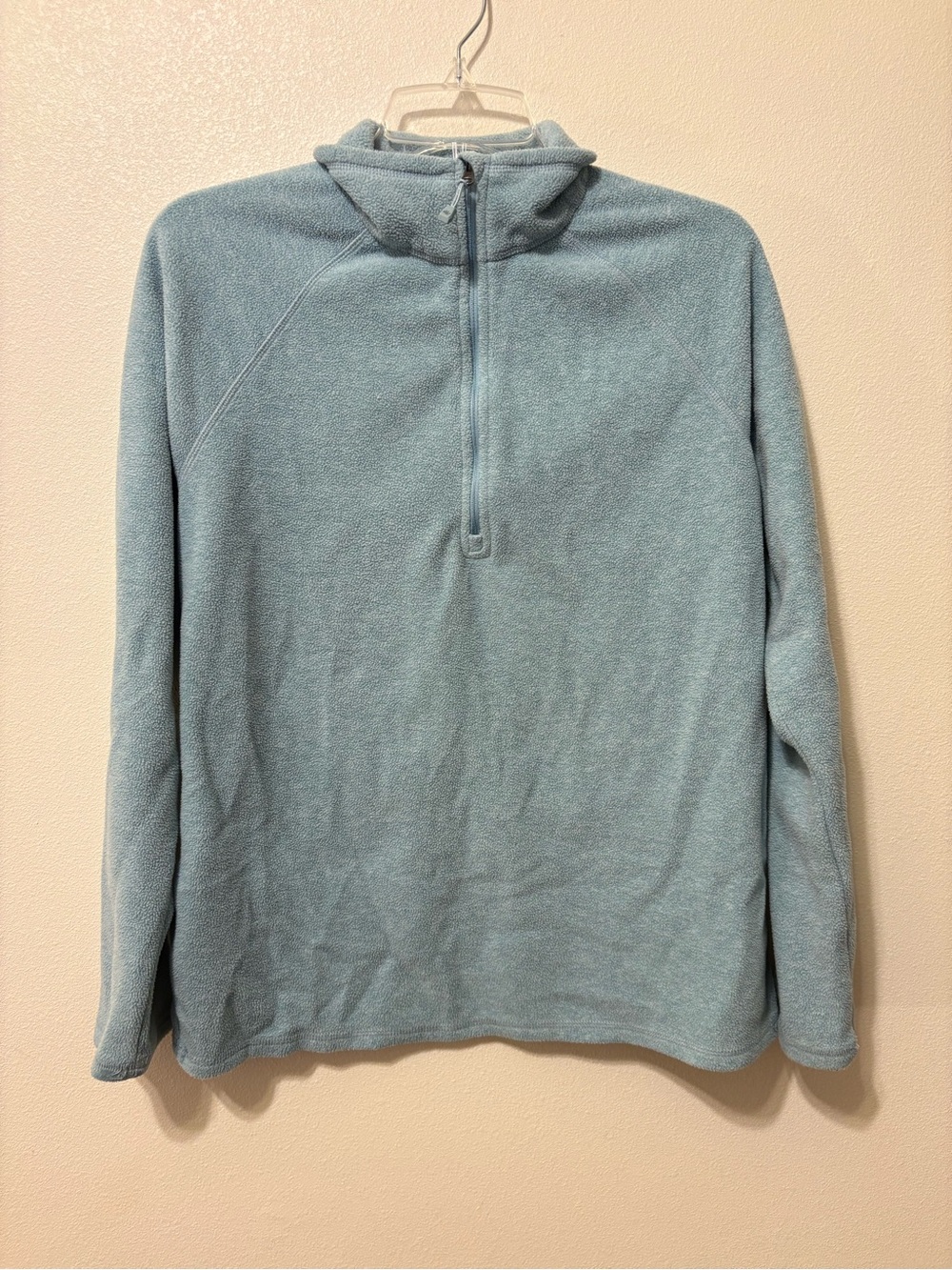Woman’s Eddie Bauer Light Blue Half-Zip Fleece Pullover